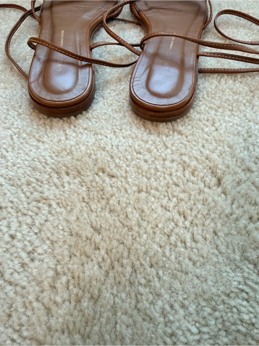 Margaux The Wrap Sandal in Nappa Saddle Size 39 - Picture 9 of 11